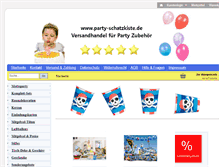 Tablet Screenshot of party-schatzkiste.de